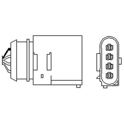 Image of 06B906265E Lambda sensor MAGNETI MARELLI 466016355064 Heated 4 AUDI: A4 B7 Avant, Saloon, B6 Saloon
