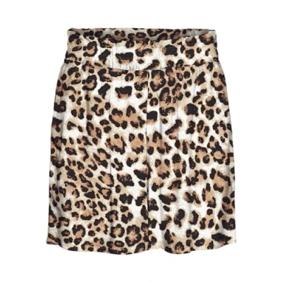 Image of VERO MODA Women&#039;s Vmeasy Joy Hw Shorts WVN Ga, Tan/AOP: Leo, XS
