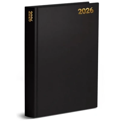 Image of Orbitron 2025 Diary A4 A5 A6 Week To View And Day A Page Dated From January December Hardback Full Year (Saturday Sunday Share Page) (A4 View, Black)