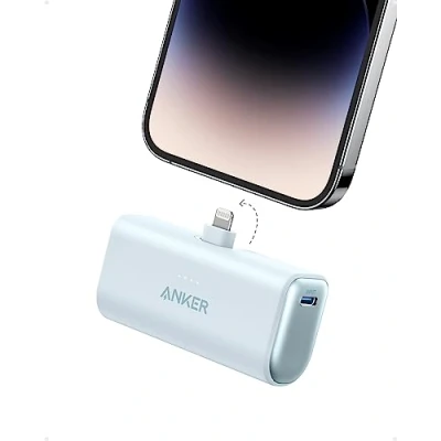 Image of Anker Power Bank, 621 Bank with Built In Lightning Connector, 5,000mAh MFi Certified 12W Portable Charger, Compatible iPhone 14/14 Pro / 14 Plus Max, 13 and 12 Series