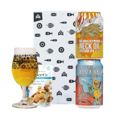 Image of Beavertown British Craft Beer 2 Can Gift Set with Beerhunter Glass (330ml Cans)