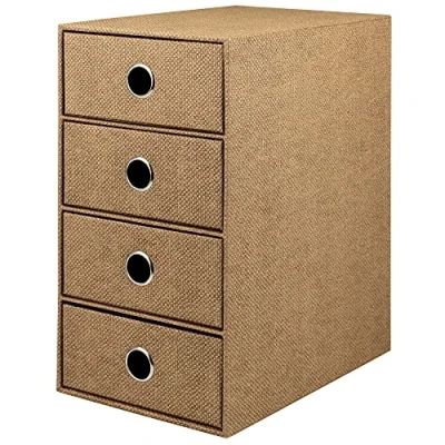 Image of Rössler S.O.H.O. 4 Drawer Box for with Finger Hole, Special Line, Hazelnut