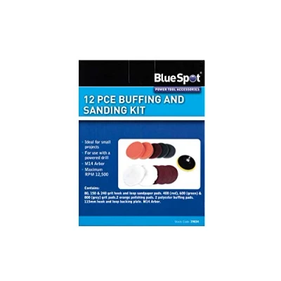 Image of Bluespot Tools 19034 12pce Buffing and Sanding Kit