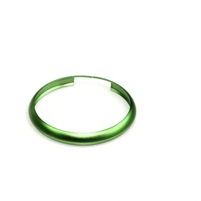 Image of Oldbones Aluminium Smart Key Fob Ring Rim Trim Cover Replacement For R55 R56 R57 R58 R59 R60 chrome multicolor in Emerald Green