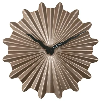 Image of NeXtime wall clock, Metal, brown, standard size