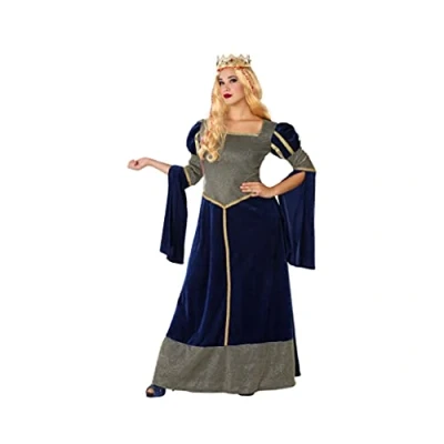 Image of Atosa 61388 Costume Medieval Lady Woman XXL Blue Carnival, Women