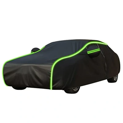 Image of Gaoxianglin Car Cover for Peugeot 208 GTI Cover, Summer Waterproof Breathable Custom All Weather Protection Covers Dustproof Anti Scratch Covers(Color:GB)