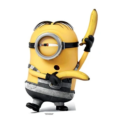 Image of Star Cutouts SC1043 Life Size Cut Out Of Prison Banana Minion, 84 cm,Yellow