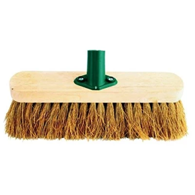 Image of Jantex CD796 Wooden Broom Head, Soft, Coco, Size: 305 mm, 12&quot;