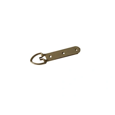 Image of Merriway BH02830 (10 Pcs) Heavy Duty 3 Hole Picture Mirror Frame Hanger Hole, Brass Plated Pack of 10 Pieces