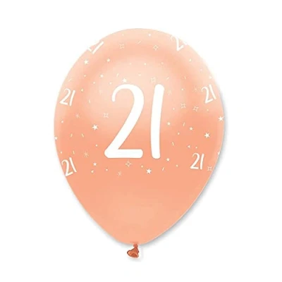 Image of Creative party rose gold Balloons, 6 21st birthday decorations, premium RB348