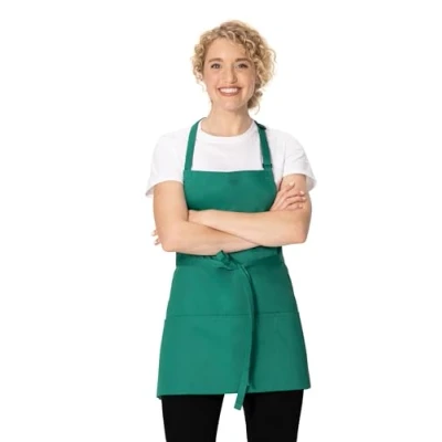 Image of Chef Works Unisex Three Pocket Apron, Kelly Green, One size