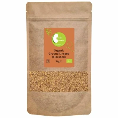 Image of Organic Ground Linseed (Milled Flaxseed) Certified by Busy Beans (3kg)