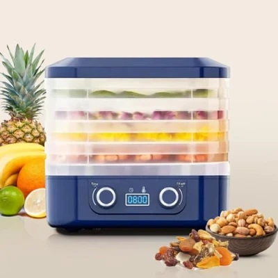 Image of Electric 5 Tier Food Dehydrator Dryer Machine 35 70℃ Temperature Adjustable 48 Hour Timer LCD Display Dehydrators with Trays for Drying Fruit, Meat, Vegetable, Jerky and Pet Treat(Blue)