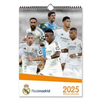Image of Grupo Erik Wall Calendar 2025 Real Madrid / A3 2025, Planner Family Football 2024