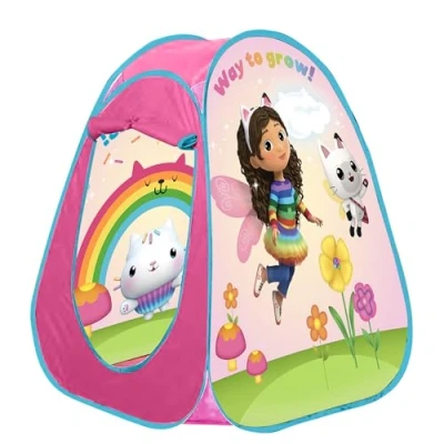Image of John Pop Up Original Gabby&#039;s Dollhouse Pink Play Tent with Carry Bag