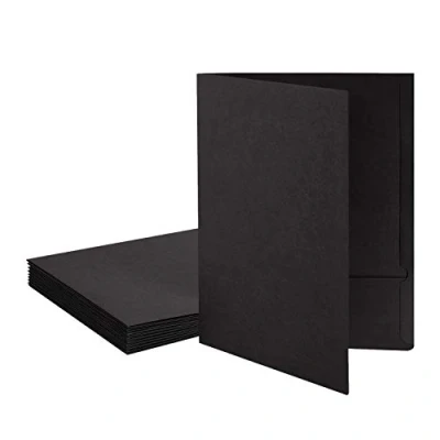 Image of 10 Pcs Double Pocket A4 Kraft Paper File Folder Document Presentation Report Cardboard Project Organiser for Meeting Office Stationery Supplies