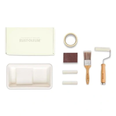 Image of Rust Oleum Ready to Roll Eco Paint Kit (Small) Bathroom Wood &amp; Cabinet Matt Fresh Greens