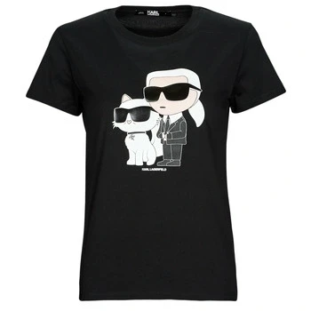 Image of KARL Lagerfeld Ikonik Print Tshirt, Women&#039;s, Size: Small, Black