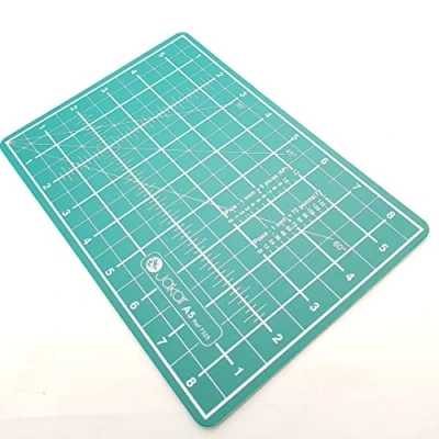 Image of Jakar A5 Green Self Healing Sealing Cutting Mat Double Sided Metric Imperial cm mm Inch Non Slip Printed Square Grid Line Professional Quality (230 X 160 3mm Inch)