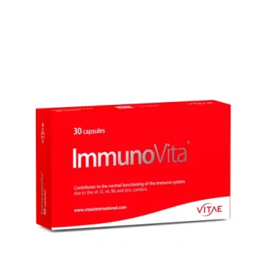 Image of Vitae ImmunoVita 30 Capsules Yeast Betaglucans, Vitamin D3, B6 and Zinc Activate Defenses Strengthen The Immune System
