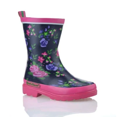 Image of Girls Kids New Waterproof Wellies Winter Rain Snow Wellingtons Boots Shoes Size[UK12 /EU30, Pink]