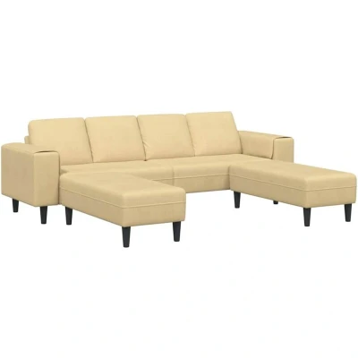 Image of vidaXL fabric Sofa with Cushion Grey Green Corduroy