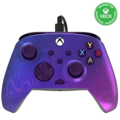 Image of PDP REMATCH XBOX WIRED Controller Purple Fade for Series XS, One, Officially Licensed