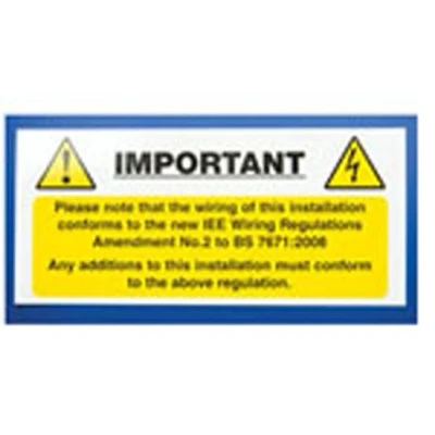 Image of Industrial Signs Harmonised Cable Notice Self Adhesive Vinyl Is6010Sa