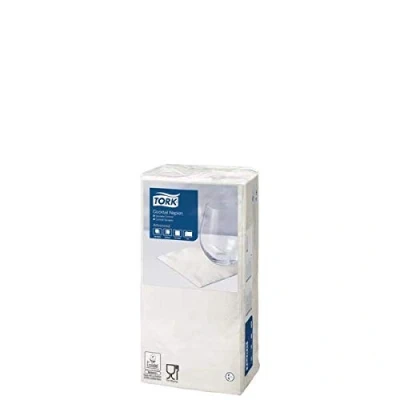 Image of Tork Cocktail Napkins 2 Ply White (Pack of 200) 477534 + Free FINCHLEY Pen