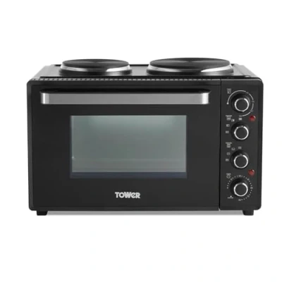 Image of Tower 32 Litre Mini Oven with Hot Plates Black