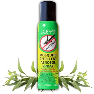 Image of THEYE Mosquito Repellent Aerosol 150ml Spray for Body 100% Natural Insect (Deet Free), No Preservatives or Other Harmful Chemicals