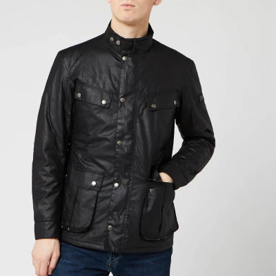 Image of Barbour International Men&#039;s Waxed Duke Jacket Black S