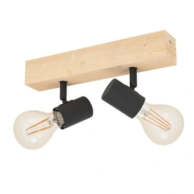Image of EGLO Ceiling light, Townshend 3, of wood, two bulb