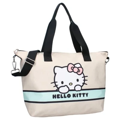 Image of Kidzroom Hello Kitty TAKE ME TO THE Party Tote bag, Women&#039;s, Size: One Size, Beige