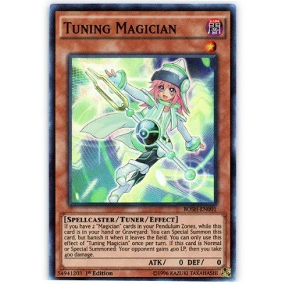 Image of Yu Gi Oh! Tuning Magician (BOSH EN001) Breakers of Shadow 1st Edition Super Rare