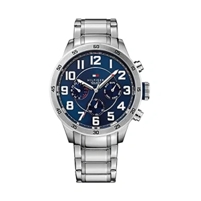 Image of Tommy Hilfiger Analogue Multifunction Quartz Watch for Men with Silver Stainless Steel Bracelet 1791053