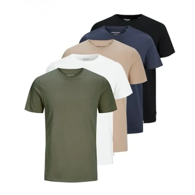 Image of JACK &amp; JONES Men’s T Shirt, Plain, Crew Neck, XL