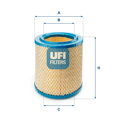Image of 25062277 Air Filter UFI 27.888.00 183mm 160mm Insert FIAT: Ducato II Platform/Chassis, I Nuova Campagnola