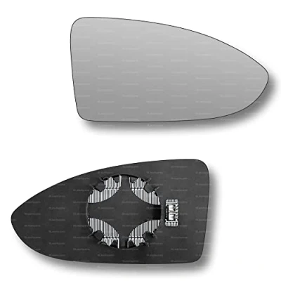 Image of Less4spares Replacement Wing Mirror Glass Right Compatible with VW Passat 2015 2022 CLIP ON Driver Off side Heated Convex