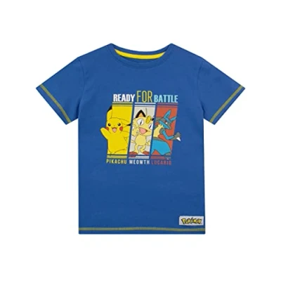 Image of Pokemon Boys T Shirt Blue 10 11 Years