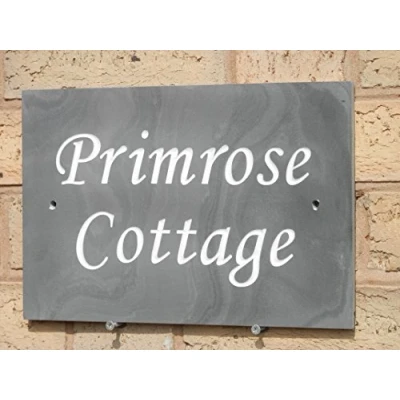 Image of Slate House Sign Number Plaque Add Your Own Name 300mm x200mm Engraving Depth 1.50mm