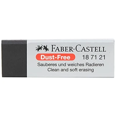 Image of Faber Castell Dust Free Plastic rubbers, Pack of 3, Black