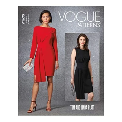 Image of Vogue Pattern V1675A5 Misses&#039; Dress A5 (6 8 10 12 14)