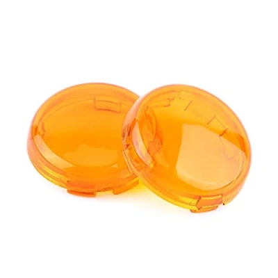 Image of Qiilu Turn Signal Light Lens, 2 pcs Motorcycle Lens Cover For Dyna Softail Sportster 1986 15(Yellow)