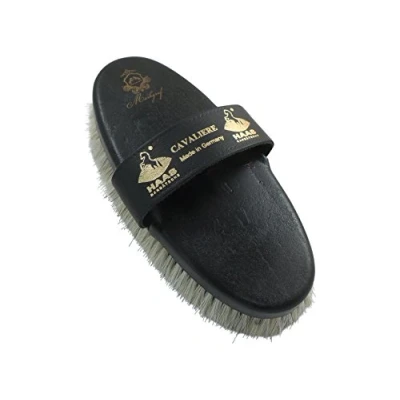 Image of Body brush for horses Cavaliere with horse hair longer bristle edge by Haas Markgraf