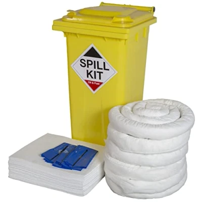 Image of 120ltr Oil &amp; Fuel Spill Kit in Wheeled Bin