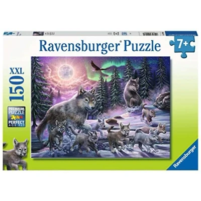 Image of Ravensburger 12908 Nordwölfe Heart Northern Wolves 150 Pieces Puzzle for Children from 7 Years, Multicoloured