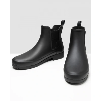 Image of Hunter Original Refined Wellies, Women&#039;s, Size: 8, Black Synthetics