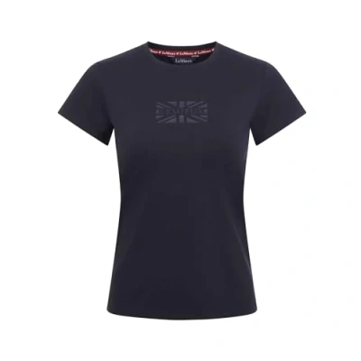 Image of LeMieux Union Jack Womens T Shirt Navy Blue 18